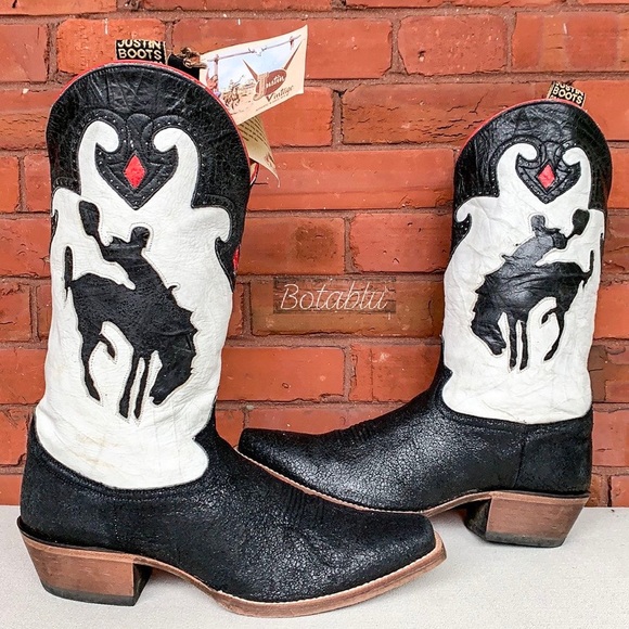 JUSTIN Vintage Collection Rare Rodeo Cowboy Boots - Picture 11 of 12